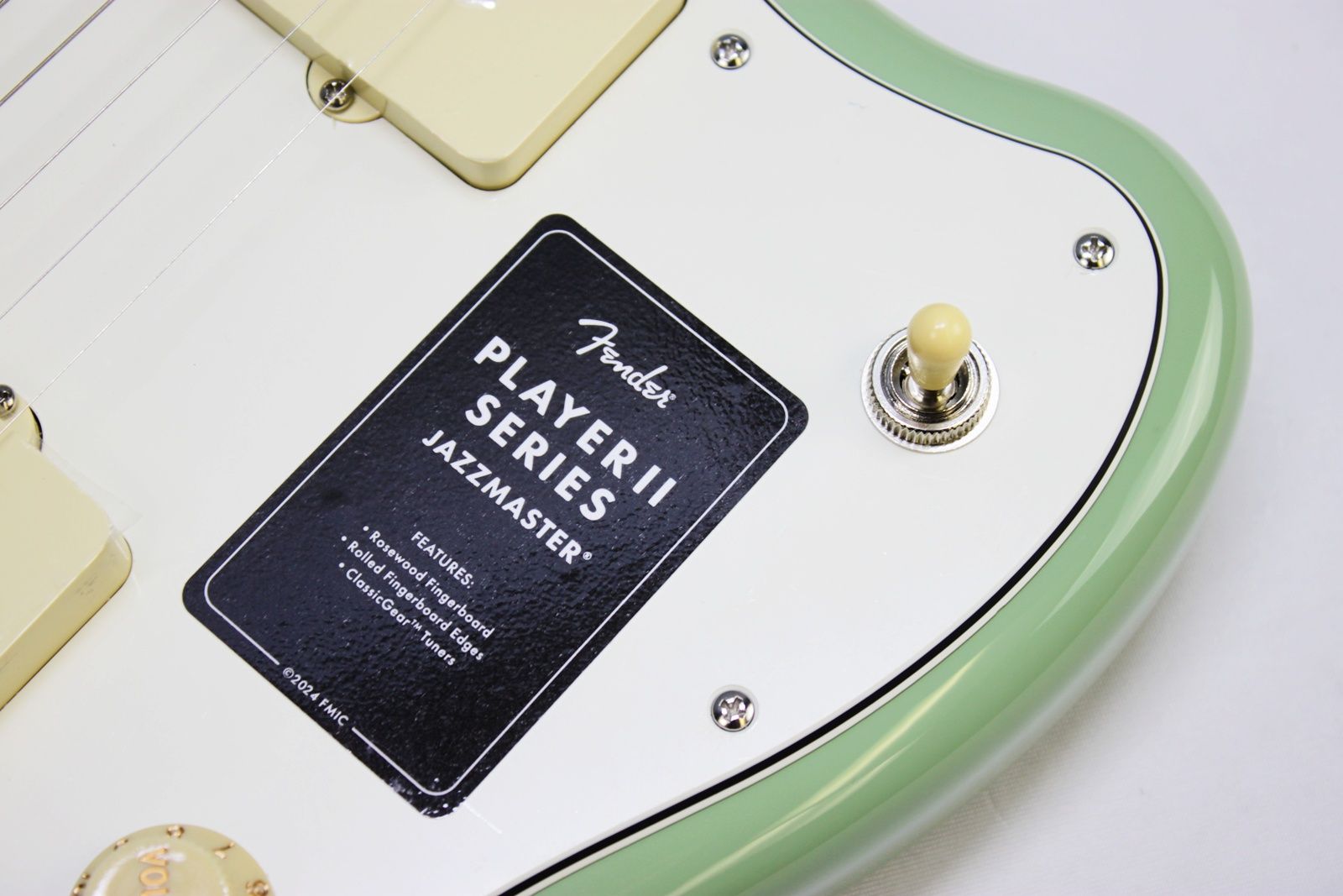 Fender Player II Jazzmaster, Fender Jazzmaster 2024, Fender Player II series, Jazzmaster electric guitar, Birch Green Jazzmaster, offset body guitar, Fender electric guitar, 2024 Fender Jazzmaster, modern Jazzmaster, alternative rock guitar, indie guitar, surf rock guitar, dual single coil pickups, tremolo system guitar, Fender offset guitar, maple neck Jazzmaster, rosewood fingerboard Jazzmaster, versatile electric guitar, stage ready guitar, studio guitar, classic Fender style, contemporary Fender guitar