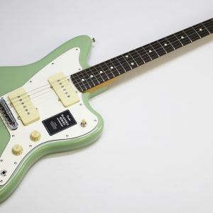 Fender Player II Jazzmaster, Fender Jazzmaster 2024, Fender Player II series, Jazzmaster electric guitar, Birch Green Jazzmaster, offset body guitar, Fender electric guitar, 2024 Fender Jazzmaster, modern Jazzmaster, alternative rock guitar, indie guitar, surf rock guitar, dual single coil pickups, tremolo system guitar, Fender offset guitar, maple neck Jazzmaster, rosewood fingerboard Jazzmaster, versatile electric guitar, stage ready guitar, studio guitar, classic Fender style, contemporary Fender guitar