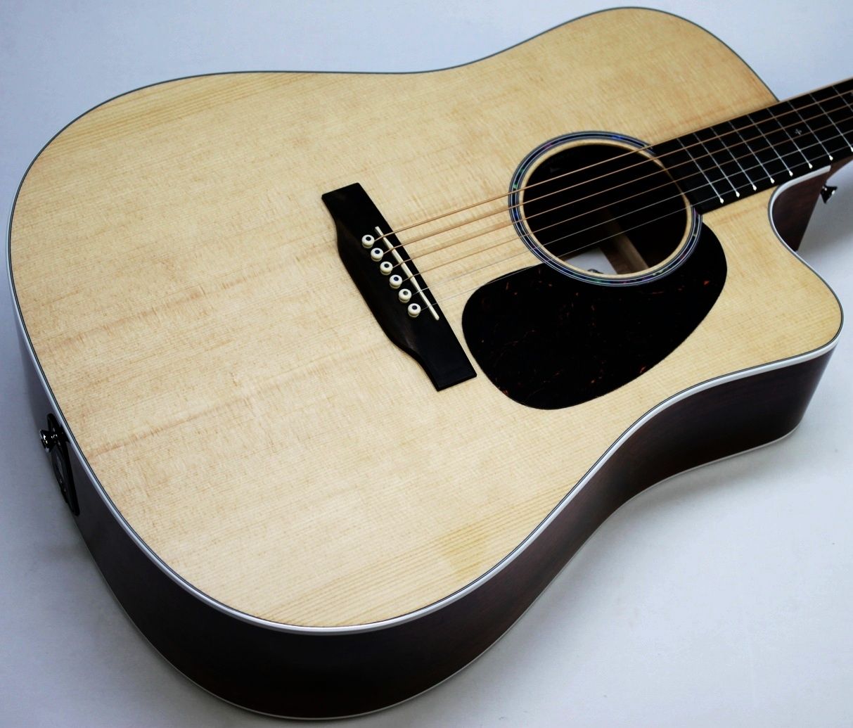 Martin, Martin Guitar, Martin DC-13E, Martin Road Series, DC-13E Modern, acoustic electric guitar, dreadnought cutaway, 2026 model, spruce top, koa veneer back and sides, natural finish, satin finish, modern acoustic guitar, road series acoustic, performing artist guitar, stage ready acoustic, built-in electronics, Martin acoustic electric, right handed guitar, 6 string acoustic, contemporary acoustic guitar