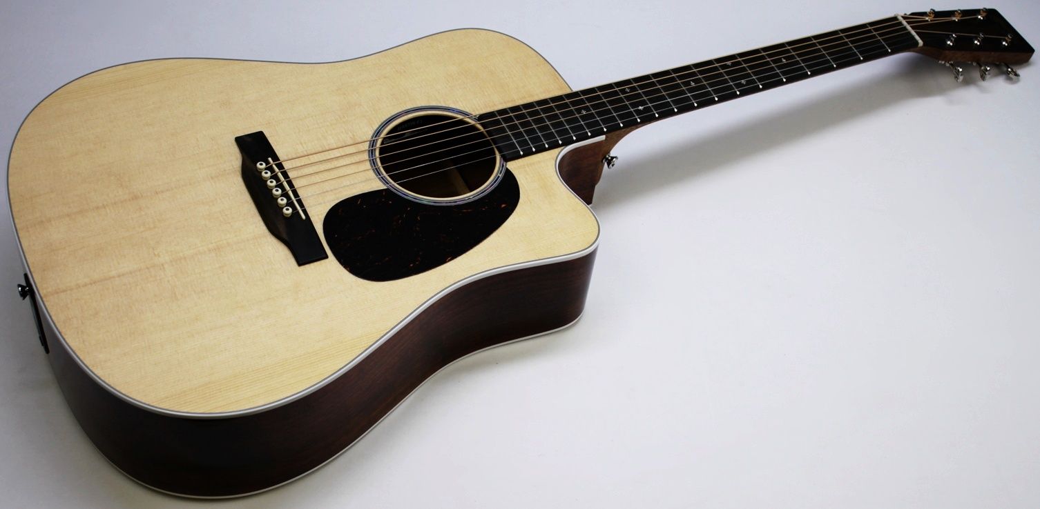 Martin, Martin Guitar, Martin DC-13E, Martin Road Series, DC-13E Modern, acoustic electric guitar, dreadnought cutaway, 2026 model, spruce top, koa veneer back and sides, natural finish, satin finish, modern acoustic guitar, road series acoustic, performing artist guitar, stage ready acoustic, built-in electronics, Martin acoustic electric, right handed guitar, 6 string acoustic, contemporary acoustic guitar