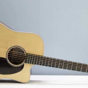 Martin, Martin Guitar, Martin DC-13E, Martin Road Series, DC-13E Modern, acoustic electric guitar, dreadnought cutaway, 2026 model, spruce top, koa veneer back and sides, natural finish, satin finish, modern acoustic guitar, road series acoustic, performing artist guitar, stage ready acoustic, built-in electronics, Martin acoustic electric, right handed guitar, 6 string acoustic, contemporary acoustic guitar