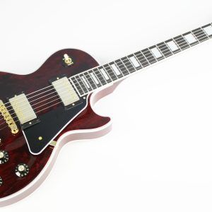 Gibson, Les Paul Custom, Les Paul Custom 70s, Gibson Les Paul Custom, Wine Red, 2025 Gibson, electric guitar, solid body guitar, mahogany body, maple top, set neck, 70s profile neck, volute neck, ebony fingerboard, nitrocellulose lacquer, dual humbuckers, gold hardware, rock guitar, blues guitar, hard rock, classic rock, premium electric guitar, USA made guitar, Gibson USA, 6 string guitar, carved maple top, wine red finish, custom series, Les Paul electric, vintage style guitar, modern classic guitar