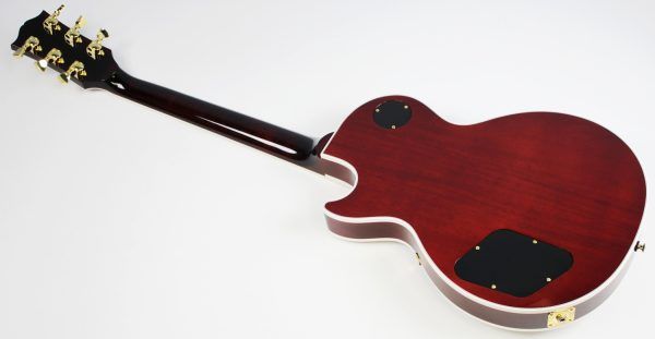 Gibson, Les Paul Custom, Les Paul Custom 70s, Gibson Les Paul Custom, Wine Red, 2025 Gibson, electric guitar, solid body guitar, mahogany body, maple top, set neck, 70s profile neck, volute neck, ebony fingerboard, nitrocellulose lacquer, dual humbuckers, gold hardware, rock guitar, blues guitar, hard rock, classic rock, premium electric guitar, USA made guitar, Gibson USA, 6 string guitar, carved maple top, wine red finish, custom series, Les Paul electric, vintage style guitar, modern classic guitar