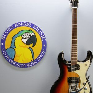 Mosrite, Ventures Model, Mk I, Fillmore, early 2000s, Sunburst, upgraded electronics, upgraded tremolo arm, vintage style guitar, offset electric guitar, surf rock guitar, collectible guitar, rare Mosrite, Japanese guitar, retro guitar, tremolo bridge, bolt-on neck, dual pickup guitar, classic sunburst finish, vintage inspired, player grade guitar, modded Mosrite, Ventures guitar, surf music, electric guitar, preowned guitar, stage ready guitar