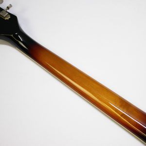 Mosrite, Ventures Model, Mk I, Fillmore, early 2000s, Sunburst, upgraded electronics, upgraded tremolo arm, vintage style guitar, offset electric guitar, surf rock guitar, collectible guitar, rare Mosrite, Japanese guitar, retro guitar, tremolo bridge, bolt-on neck, dual pickup guitar, classic sunburst finish, vintage inspired, player grade guitar, modded Mosrite, Ventures guitar, surf music, electric guitar, preowned guitar, stage ready guitar