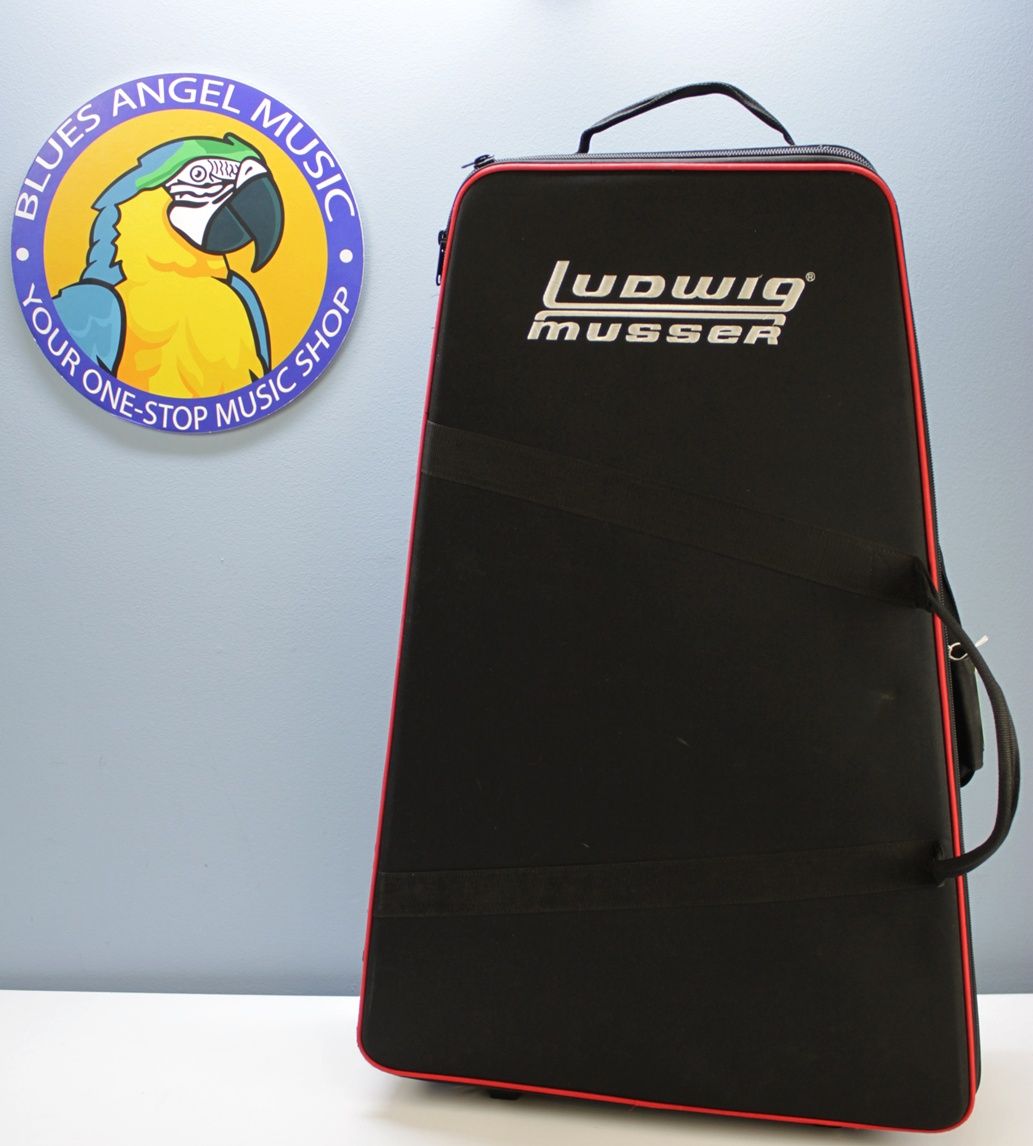 Ludwig, Musser, LMXYLO, student xylophone, xylophone kit, percussion kit, educational percussion, classroom xylophone, practice xylophone, mallet instrument, orchestra percussion, band instrument, student percussion, portable xylophone, bell kit, practice pad, percussion stand, drumsticks, rolling case, 2010s, standard model, school band, concert band, marching percussion, beginner xylophone, used percussion gear