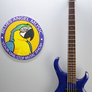 Ibanez, BTB400QM, BTB400QM-TB, Transparent Blue, 2001 Ibanez BTB400QM, 2002 Ibanez BTB400QM, Ibanez BTB bass, Ibanez bass guitar, 4-string bass, active bass, quilted maple top, basswood body, 35 inch scale, neck-through feel, BTB series, Korean made Ibanez, South Korea bass, rosewood fretboard, maple walnut neck, HH pickups, Vari-mid EQ, mono-rail bridge, blue bass guitar, transparent blue finish, extended scale bass, modern bass guitar, ergonomic bass, Ibanez Standard series, passive pickups active preamp, Gotoh tuners, BTB400QM Standard, early 2000s Ibanez bass, professional bass guitar, rock bass, metal bass, fusion bass, progressive bass
