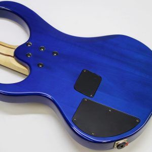 Ibanez, BTB400QM, BTB400QM-TB, Transparent Blue, 2001 Ibanez BTB400QM, 2002 Ibanez BTB400QM, Ibanez BTB bass, Ibanez bass guitar, 4-string bass, active bass, quilted maple top, basswood body, 35 inch scale, neck-through feel, BTB series, Korean made Ibanez, South Korea bass, rosewood fretboard, maple walnut neck, HH pickups, Vari-mid EQ, mono-rail bridge, blue bass guitar, transparent blue finish, extended scale bass, modern bass guitar, ergonomic bass, Ibanez Standard series, passive pickups active preamp, Gotoh tuners, BTB400QM Standard, early 2000s Ibanez bass, professional bass guitar, rock bass, metal bass, fusion bass, progressive bass