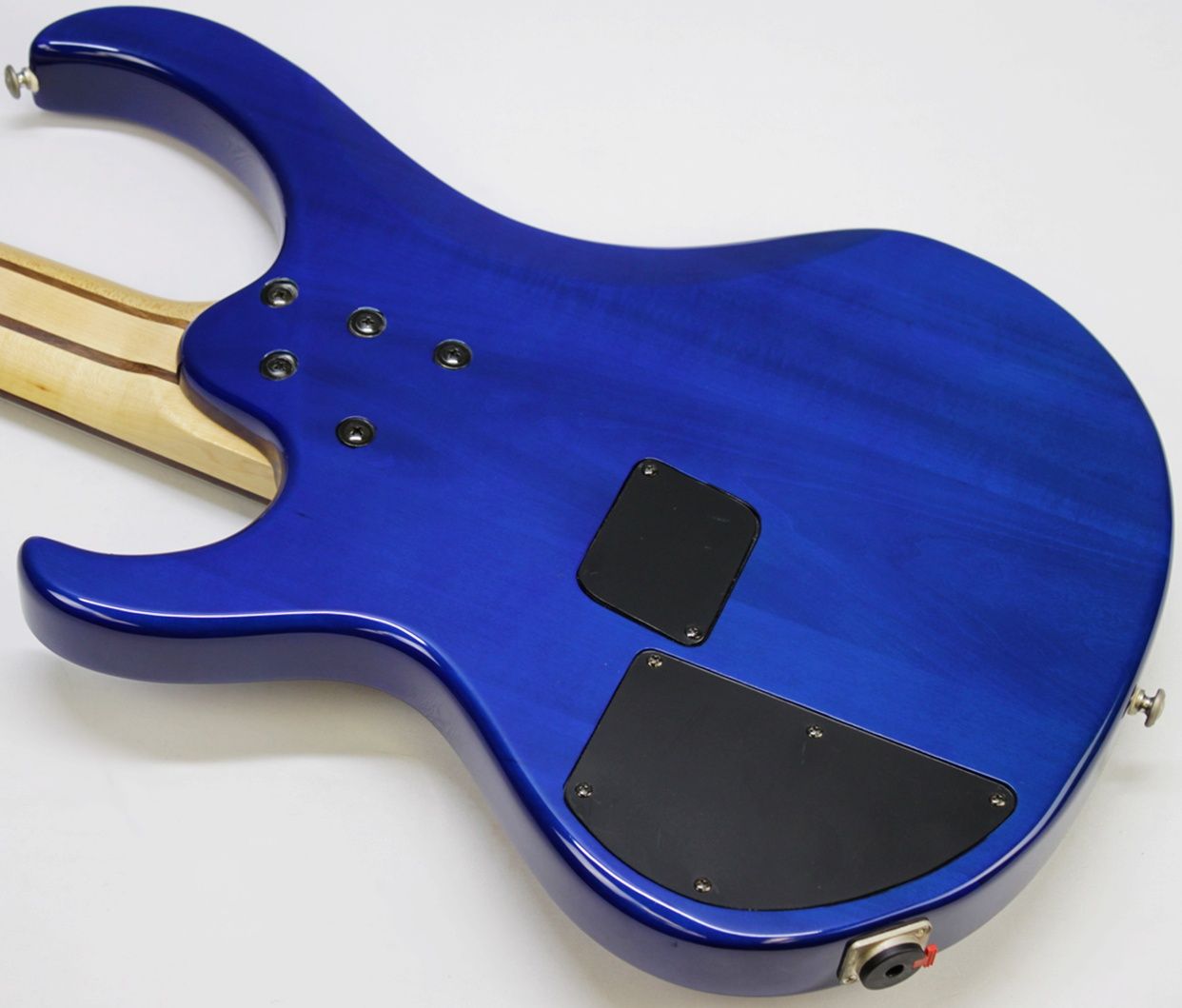 Ibanez, BTB400QM, BTB400QM-TB, Transparent Blue, 2001 Ibanez BTB400QM, 2002 Ibanez BTB400QM, Ibanez BTB bass, Ibanez bass guitar, 4-string bass, active bass, quilted maple top, basswood body, 35 inch scale, neck-through feel, BTB series, Korean made Ibanez, South Korea bass, rosewood fretboard, maple walnut neck, HH pickups, Vari-mid EQ, mono-rail bridge, blue bass guitar, transparent blue finish, extended scale bass, modern bass guitar, ergonomic bass, Ibanez Standard series, passive pickups active preamp, Gotoh tuners, BTB400QM Standard, early 2000s Ibanez bass, professional bass guitar, rock bass, metal bass, fusion bass, progressive bass