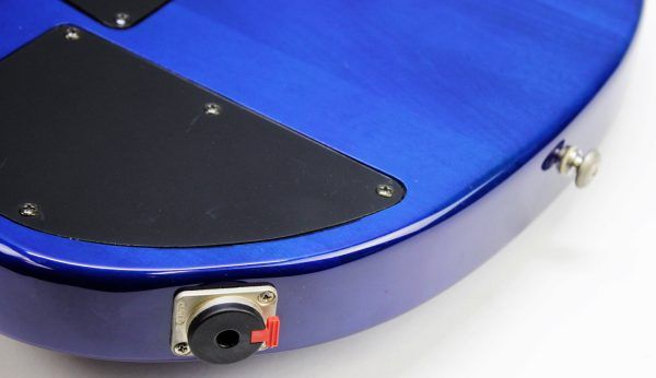 Ibanez, BTB400QM, BTB400QM-TB, Transparent Blue, 2001 Ibanez BTB400QM, 2002 Ibanez BTB400QM, Ibanez BTB bass, Ibanez bass guitar, 4-string bass, active bass, quilted maple top, basswood body, 35 inch scale, neck-through feel, BTB series, Korean made Ibanez, South Korea bass, rosewood fretboard, maple walnut neck, HH pickups, Vari-mid EQ, mono-rail bridge, blue bass guitar, transparent blue finish, extended scale bass, modern bass guitar, ergonomic bass, Ibanez Standard series, passive pickups active preamp, Gotoh tuners, BTB400QM Standard, early 2000s Ibanez bass, professional bass guitar, rock bass, metal bass, fusion bass, progressive bass