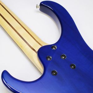 Ibanez, BTB400QM, BTB400QM-TB, Transparent Blue, 2001 Ibanez BTB400QM, 2002 Ibanez BTB400QM, Ibanez BTB bass, Ibanez bass guitar, 4-string bass, active bass, quilted maple top, basswood body, 35 inch scale, neck-through feel, BTB series, Korean made Ibanez, South Korea bass, rosewood fretboard, maple walnut neck, HH pickups, Vari-mid EQ, mono-rail bridge, blue bass guitar, transparent blue finish, extended scale bass, modern bass guitar, ergonomic bass, Ibanez Standard series, passive pickups active preamp, Gotoh tuners, BTB400QM Standard, early 2000s Ibanez bass, professional bass guitar, rock bass, metal bass, fusion bass, progressive bass