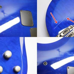 Ibanez, BTB400QM, BTB400QM-TB, Transparent Blue, 2001 Ibanez BTB400QM, 2002 Ibanez BTB400QM, Ibanez BTB bass, Ibanez bass guitar, 4-string bass, active bass, quilted maple top, basswood body, 35 inch scale, neck-through feel, BTB series, Korean made Ibanez, South Korea bass, rosewood fretboard, maple walnut neck, HH pickups, Vari-mid EQ, mono-rail bridge, blue bass guitar, transparent blue finish, extended scale bass, modern bass guitar, ergonomic bass, Ibanez Standard series, passive pickups active preamp, Gotoh tuners, BTB400QM Standard, early 2000s Ibanez bass, professional bass guitar, rock bass, metal bass, fusion bass, progressive bass
