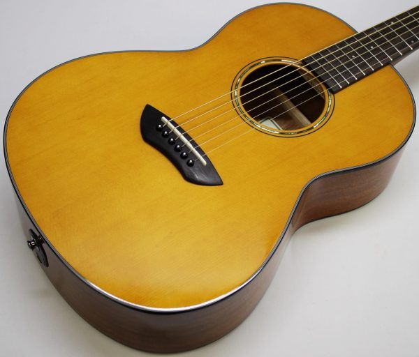 Yamaha CSF-TA VN, Yamaha CSF-TA, Yamaha TransAcoustic, Yamaha Parlor Guitar, Yamaha Acoustic Electric, CSF-TA Vintage Natural, Yamaha CSF TransAcoustic, Parlor Acoustic Guitar, Compact Acoustic Guitar, Sitka Spruce Top, Mahogany Back and Sides, Rosewood Fingerboard, System 70 TransAcoustic, SRT Piezo Pickup, Vintage Gloss Finish, Yamaha Acoustic Guitar, 6 String Acoustic, Travel Acoustic Guitar, Small Body Acoustic Guitar, Acoustic Electric Guitar, Elixir Strings, Yamaha CSF Series, Natural Finish Acoustic, Steel String Acoustic, Gig Bag Included