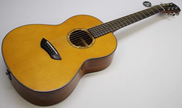 Yamaha CSF-TA VN, Yamaha CSF-TA, Yamaha TransAcoustic, Yamaha Parlor Guitar, Yamaha Acoustic Electric, CSF-TA Vintage Natural, Yamaha CSF TransAcoustic, Parlor Acoustic Guitar, Compact Acoustic Guitar, Sitka Spruce Top, Mahogany Back and Sides, Rosewood Fingerboard, System 70 TransAcoustic, SRT Piezo Pickup, Vintage Gloss Finish, Yamaha Acoustic Guitar, 6 String Acoustic, Travel Acoustic Guitar, Small Body Acoustic Guitar, Acoustic Electric Guitar, Elixir Strings, Yamaha CSF Series, Natural Finish Acoustic, Steel String Acoustic, Gig Bag Included