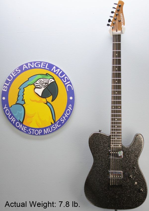 Cerberus Hermes 6HT Baritone Tele, Cerberus Hermes, Hermes 6HT, baritone Telecaster, Black Sparkle, electric guitar, baritone guitar, Tele-style guitar, custom guitar, boutique guitar, offset Tele, extended scale guitar, metal guitar, modern Telecaster, black sparkle finish, 6-string baritone, high-output guitar, rock guitar, heavy music guitar, stage guitar, premium electric guitar