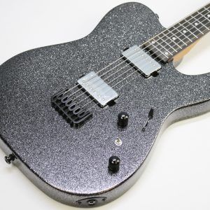 Cerberus Hermes 6HT Baritone Tele, Cerberus Hermes, Hermes 6HT, baritone Telecaster, Black Sparkle, electric guitar, baritone guitar, Tele-style guitar, custom guitar, boutique guitar, offset Tele, extended scale guitar, metal guitar, modern Telecaster, black sparkle finish, 6-string baritone, high-output guitar, rock guitar, heavy music guitar, stage guitar, premium electric guitar