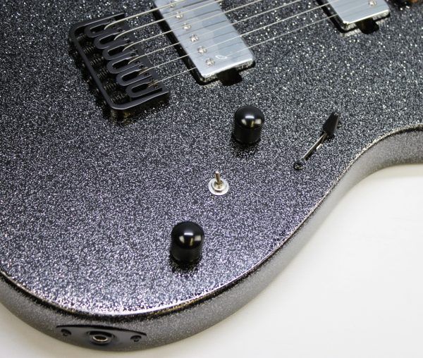 Cerberus Hermes 6HT Baritone Tele, Cerberus Hermes, Hermes 6HT, baritone Telecaster, Black Sparkle, electric guitar, baritone guitar, Tele-style guitar, custom guitar, boutique guitar, offset Tele, extended scale guitar, metal guitar, modern Telecaster, black sparkle finish, 6-string baritone, high-output guitar, rock guitar, heavy music guitar, stage guitar, premium electric guitar