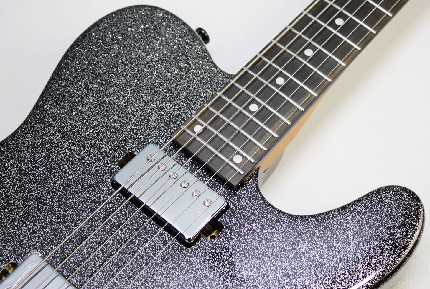 Cerberus Hermes 6HT Baritone Tele, Cerberus Hermes, Hermes 6HT, baritone Telecaster, Black Sparkle, electric guitar, baritone guitar, Tele-style guitar, custom guitar, boutique guitar, offset Tele, extended scale guitar, metal guitar, modern Telecaster, black sparkle finish, 6-string baritone, high-output guitar, rock guitar, heavy music guitar, stage guitar, premium electric guitar
