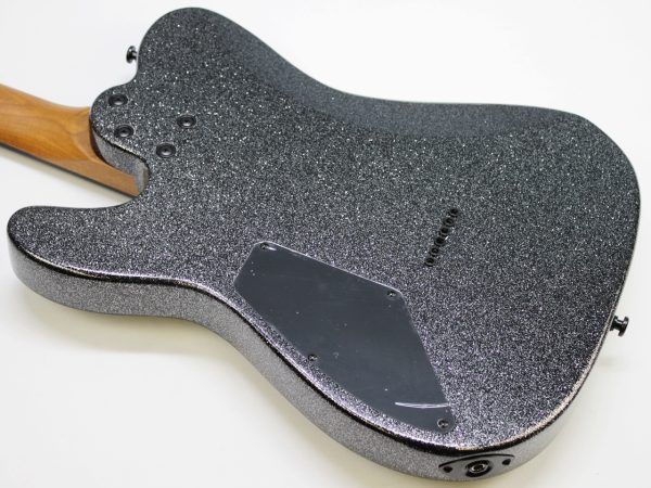Cerberus Hermes 6HT Baritone Tele, Cerberus Hermes, Hermes 6HT, baritone Telecaster, Black Sparkle, electric guitar, baritone guitar, Tele-style guitar, custom guitar, boutique guitar, offset Tele, extended scale guitar, metal guitar, modern Telecaster, black sparkle finish, 6-string baritone, high-output guitar, rock guitar, heavy music guitar, stage guitar, premium electric guitar