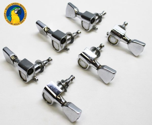Schaller tuners, Schaller 3x3 tuners, Schaller tuning machines, Schaller guitar tuners, vintage Schaller tuners, 1970s Schaller tuners, 70s Schaller tuners, chrome guitar tuners, chrome Schaller tuners, Gibson Les Paul tuners, Gibson Les Paul Deluxe parts, 1977 Gibson Les Paul Deluxe Pro, Les Paul Deluxe Pro parts, vintage Gibson hardware, guitar tuner set, 3x3 tuner set, vintage guitar tuners, Schaller machine heads, Gibson replacement tuners, made in Germany tuners, vintage guitar parts, electric guitar hardware, Les Paul restoration parts, OEM Gibson tuners, nickel chrome tuners, guitar tuning keys, Schaller M6 tuners, vintage Schaller M6, Gibson tuner upgrade, collectible guitar parts