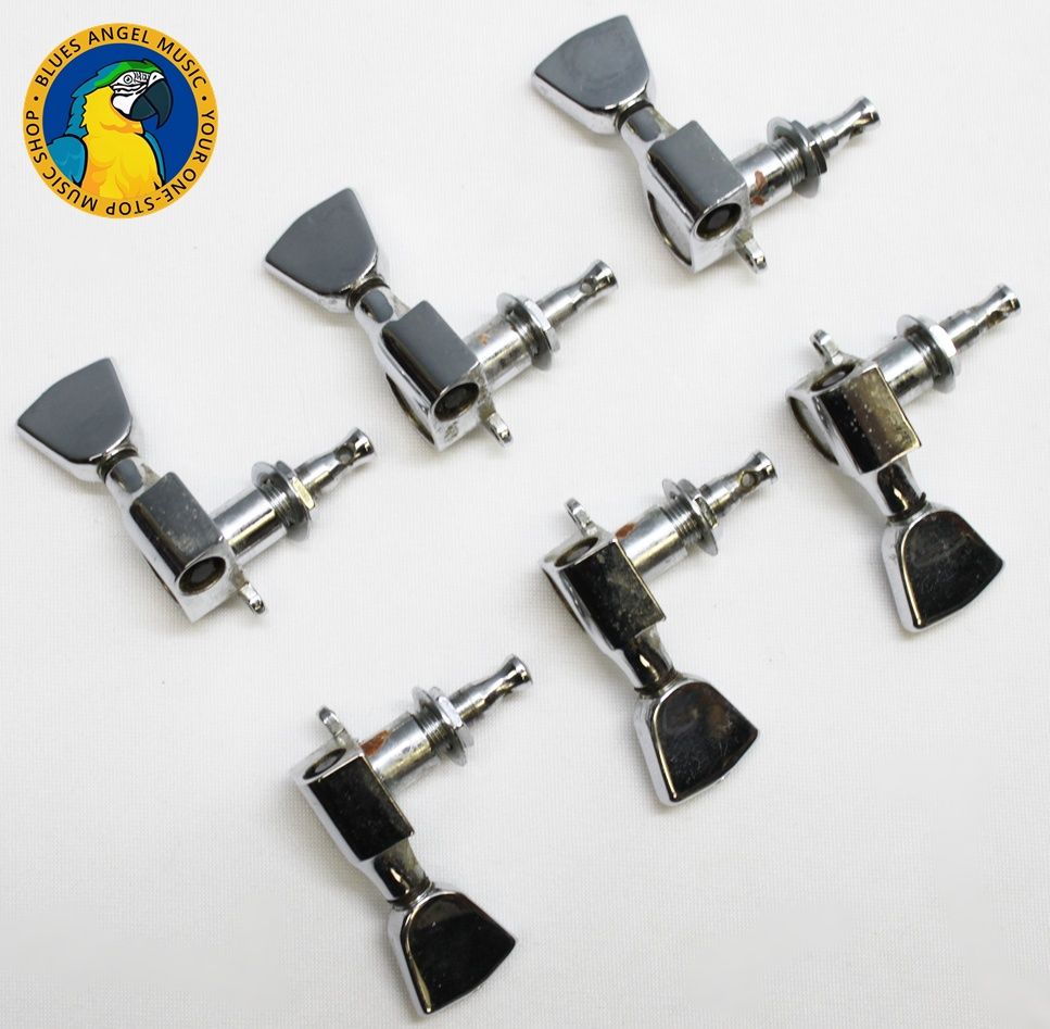 Schaller tuners, Schaller 3x3 tuners, Schaller tuning machines, Schaller guitar tuners, vintage Schaller tuners, 1970s Schaller tuners, 70s Schaller tuners, chrome guitar tuners, chrome Schaller tuners, Gibson Les Paul tuners, Gibson Les Paul Deluxe parts, 1977 Gibson Les Paul Deluxe Pro, Les Paul Deluxe Pro parts, vintage Gibson hardware, guitar tuner set, 3x3 tuner set, vintage guitar tuners, Schaller machine heads, Gibson replacement tuners, made in Germany tuners, vintage guitar parts, electric guitar hardware, Les Paul restoration parts, OEM Gibson tuners, nickel chrome tuners, guitar tuning keys, Schaller M6 tuners, vintage Schaller M6, Gibson tuner upgrade, collectible guitar parts