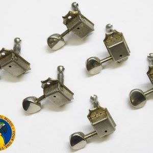 Kluson Vintage Classic Gear 6 in Line Tuners - Nickel **From a 1965 Fender Jaguar** - Image 2