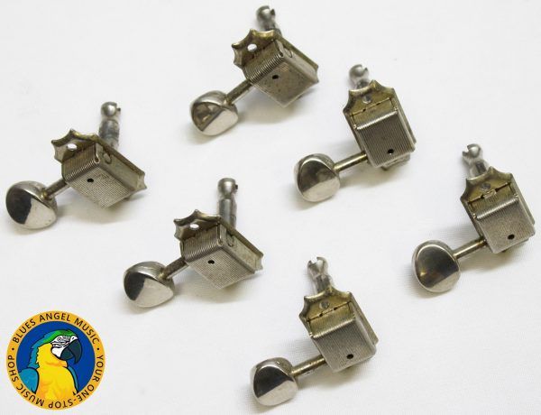 Kluson Vintage Classic Gear 6 in Line Tuners - Nickel **From a 1965 Fender Jaguar**