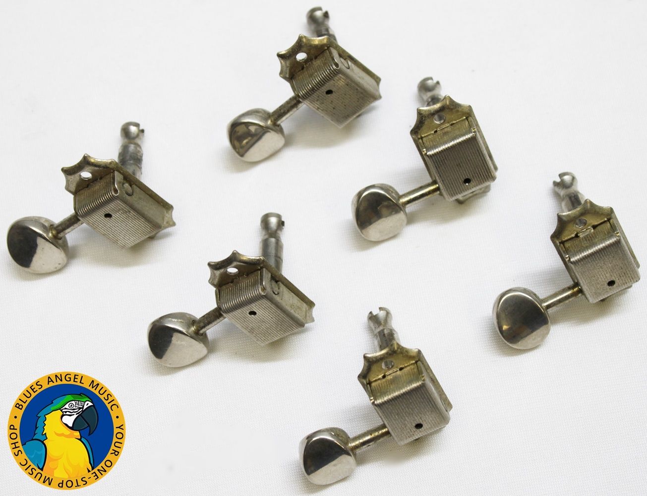 Kluson Vintage Classic Gear 6 in Line Tuners - Nickel **From a 1965 Fender Jaguar** - Image 2