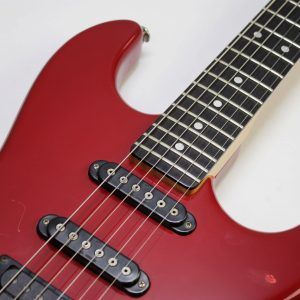 G&L Invader, G&L Invader 1986, 1986 G&L Invader, G&L Guitar, Vintage G&L, Vintage G&L Guitar, 1986 Electric Guitar, Vintage Electric Guitar, Red G&L, Red Electric Guitar, Candy Apple Red, Leo Fender, Leo Fender G&L, G&L USA, Made in USA, USA Electric Guitar, 1980s G&L, 80s Electric Guitar, G&L Invader Red, G&L Invader Vintage, Super Strat, HSS Guitar, Vintage Super Strat, G&L Tremolo, Ebony Fretboard, Gigbag Included
