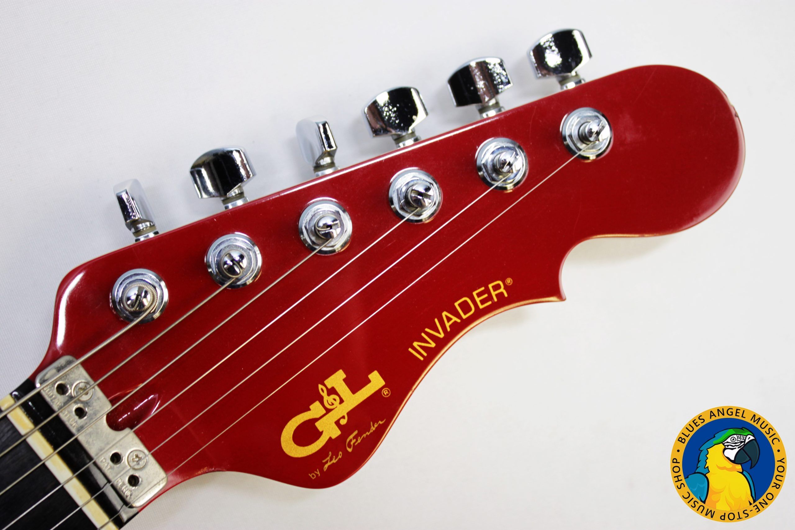 G&L Invader, G&L Invader 1986, 1986 G&L Invader, G&L Guitar, Vintage G&L, Vintage G&L Guitar, 1986 Electric Guitar, Vintage Electric Guitar, Red G&L, Red Electric Guitar, Candy Apple Red, Leo Fender, Leo Fender G&L, G&L USA, Made in USA, USA Electric Guitar, 1980s G&L, 80s Electric Guitar, G&L Invader Red, G&L Invader Vintage, Super Strat, HSS Guitar, Vintage Super Strat, G&L Tremolo, Ebony Fretboard, Gigbag Included