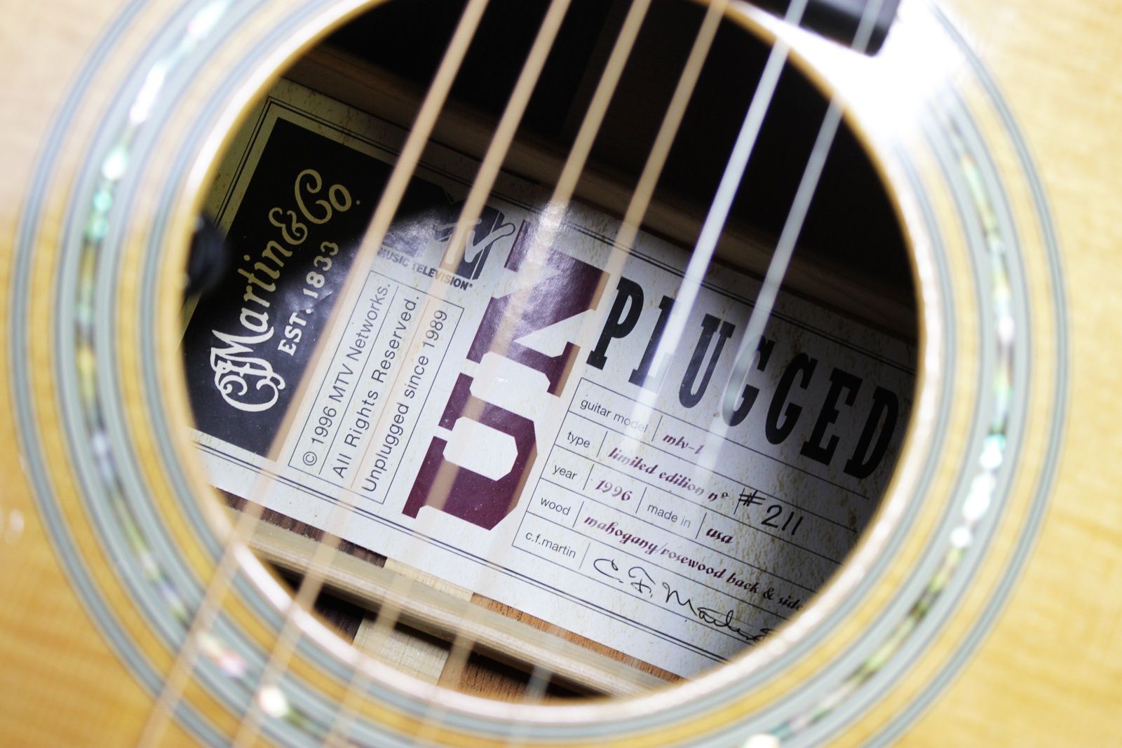 Martin MTV-1, Martin MTV1, Martin Guitar, Martin Acoustic Guitar, Martin Dreadnought, MTV Unplugged, MTV Guitar, Limited Edition Martin, 1996 Martin, Vintage Martin, Martin Limited Edition, Dreadnought Acoustic, Sitka Spruce, East Indian Rosewood, Mahogany, Ebony Fingerboard, Solid Wood Acoustic, USA Made Guitar, C.F. Martin, Martin Collector Guitar, Rare Martin, 90s Martin, Acoustic Guitar, Collectible Guitar