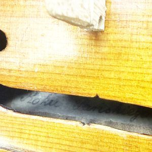 This is a beautiful Polish 4/4 Violin -- including a case & 3 bows. Reading inside the f-hole, we can see that this is a copy of a Franciszek Borowiecki from 1923. Includes Case