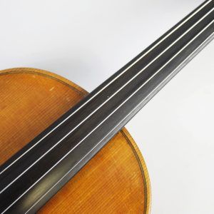 This is a beautiful Polish 4/4 Violin -- including a case & 3 bows. Reading inside the f-hole, we can see that this is a copy of a Franciszek Borowiecki from 1923. Includes Case