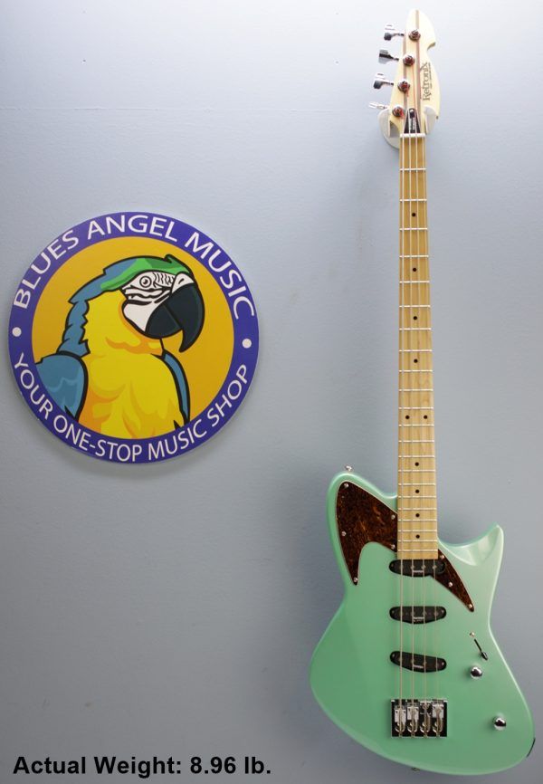 Retronix R-800B, Retronix R800B, Retronix Bass, 2013 Retronix, Seafoam Green Bass, Seafoam Green, Electric Bass, Vintage Style Bass, Retro Bass, 4 String Bass, Maple Neck, Maple Fretboard, Passive Pickups, Triple Pickup Bass, 3 Pickup Bass, Solid Body Bass, Original Case, Bass Guitar, Used Bass, Rare Bass, Retronix Guitar