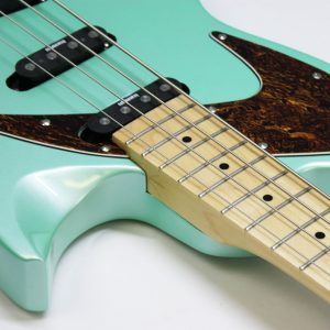 Retronix R-800B, Retronix R800B, Retronix Bass, 2013 Retronix, Seafoam Green Bass, Seafoam Green, Electric Bass, Vintage Style Bass, Retro Bass, 4 String Bass, Maple Neck, Maple Fretboard, Passive Pickups, Triple Pickup Bass, 3 Pickup Bass, Solid Body Bass, Original Case, Bass Guitar, Used Bass, Rare Bass, Retronix Guitar