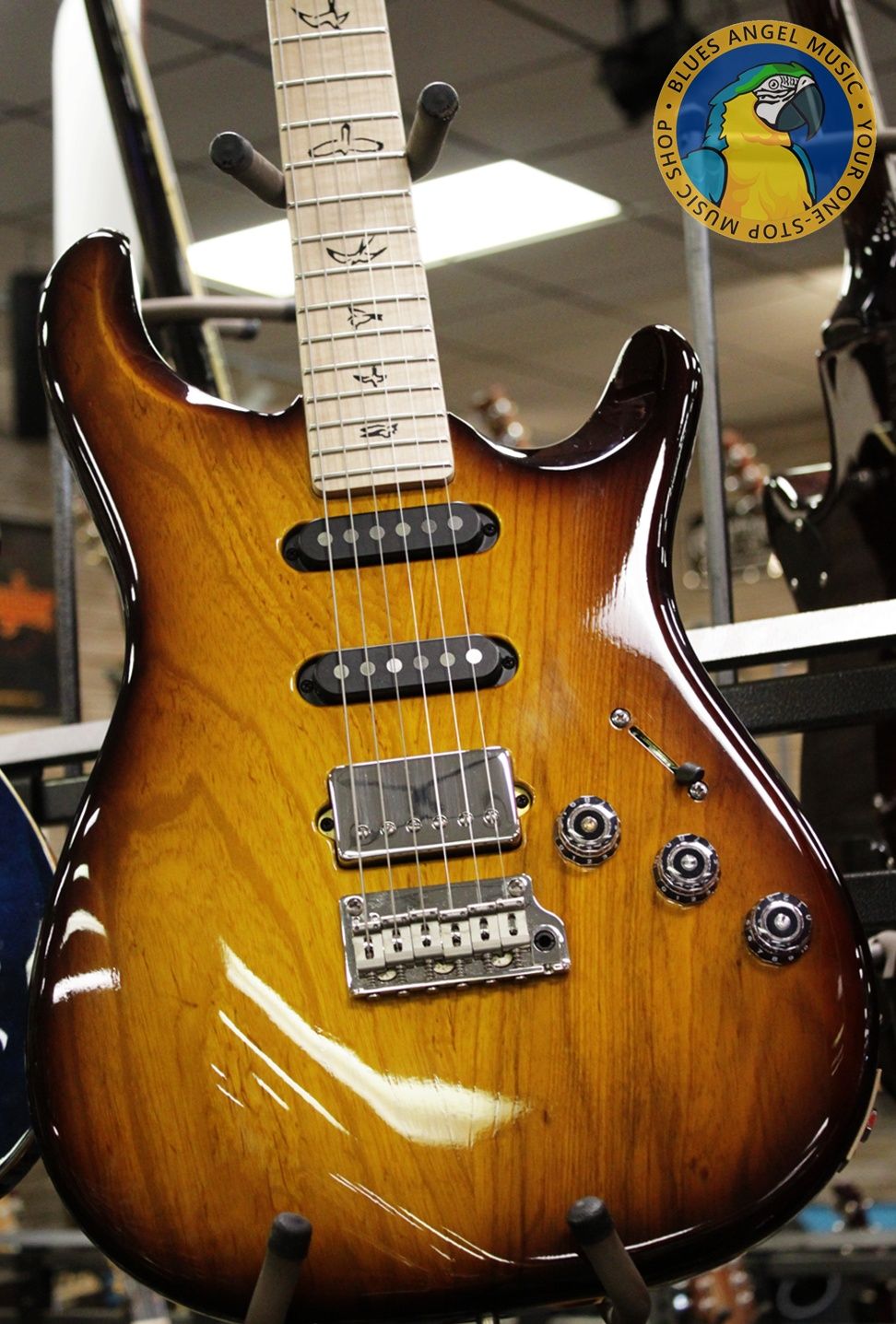 PRS Fiore, PRS Fiore Sunflower, Paul Reed Smith Fiore, Mark Lettieri Fiore, Mark Lettieri Signature, PRS Signature Guitar, Sunflower Guitar, Swamp Ash Guitar, Maple Neck Guitar, Maple Fingerboard, HSS Guitar, HSS Electric Guitar, PRS Fiore Pickups, Fiore Humbucker, Fiore Single Coil, S Style Guitar, Strat Style Guitar, 22 Fret Guitar, 25.5 Scale Guitar, Bird Inlays, PRS Bird Inlays, 2 Point Tremolo, Steel Tremolo, Vintage Style Tuners, Bolt On Neck, PRS Electric Guitar, Professional Electric Guitar, Boutique Electric Guitar, Versatile Electric Guitar, Funk Guitar, Blues Guitar, Rock Guitar