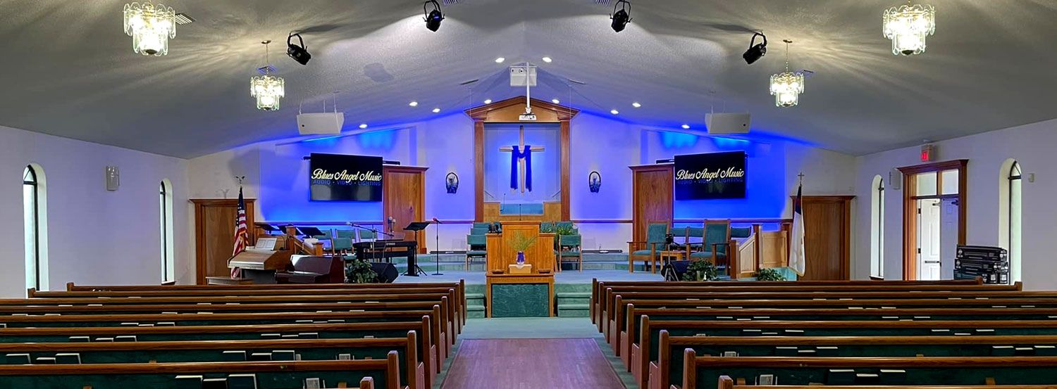 Video system installation in church sanctuary